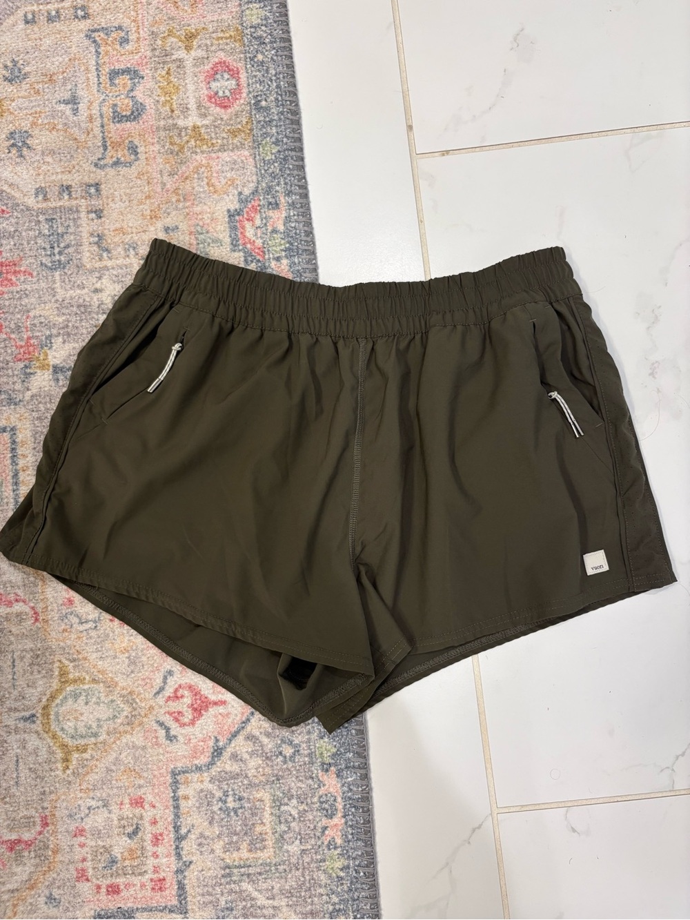 Women’s Vuori Olive Green Athletic Shorts
